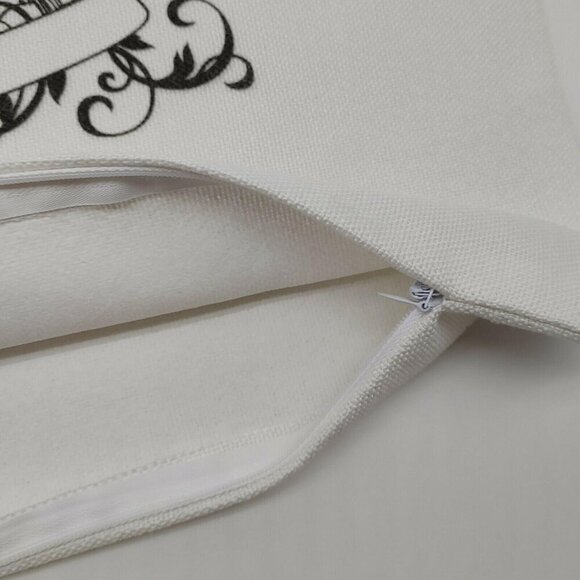 Dancing Skeletons Happy Halloween Square Pillow Cover With Zipper Closure White - Picture 6 of 11